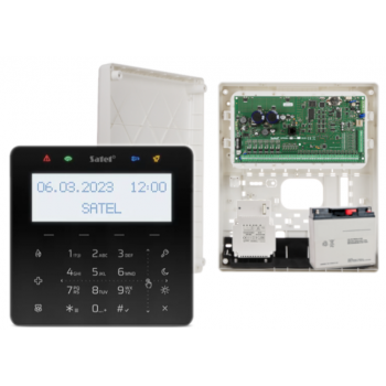 ZESTAW ALARMOWY SATEL INTEGRA 128 PLUS + INT-KSG2R-B + OPU-3P + AWT800 + 17Ah